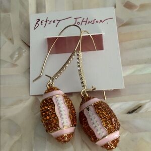 Any offers accepted 🎉Betsey Johnson Football Earrings
